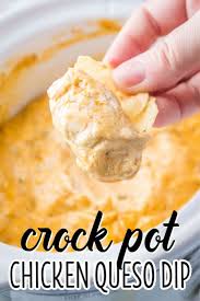 Crock Pot Chicken Queso Dip In 2020 Cheesy Dip Recipes Dip Recipes Crockpot Chicken Dips Crockpot