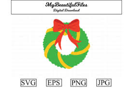 Download Svg Cut File Christmas Wreath Svg Files Svg Design PSD Mockup Templates