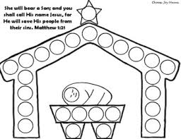 If you plan to use stickers, consider laminating the printables. Nativity Paint Dots Coloring Sheet By Choose Joy Mama Tpt