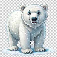 White bear snow illustration PSD, High Quality Free PSD Templates for  Download