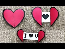 Cut it with scissors (free pattern) or with your cutting machine (free svg/dxf files). Diy How To Make An Easy Paper Heart With A Message Diy Heart Greeting Cards Youtube