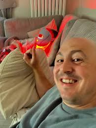 Mrs K's famous crisp eating mask 😅 The Shark Cryoglow is over 20 percent  off