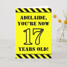 17th Birthday Fun Stencil Style Text Custom Name Card Zazzle Com Name Cards 41st Birthday 17th Birthday