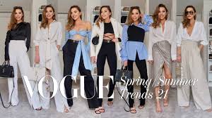 From the colour trend to know to the key piece to covet this is the vogue edit of ss21's top 12 women's fashion trends from the spring/summer 2021 catwalks. How To Style Vogue S Spring Summer 2021 Trends Wearable Fashion Trends Youtube