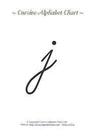 Practicing the letter j in cursive. Cursive Alphabets J Pdf Charts Cursive Alphabet Chart Com
