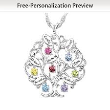 Collier avec nom et pierre de naissance