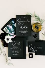 Black And White Wedding Invitation Ideas Samantha Moody Romantic Wedding Invitation Suite With Vellum Wrap Shown In Black Wedding Invitations Romantic Black Wedding Invitations Wedding Invitations