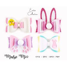 In this download there is one pdf page with 6 small size. Bunny Butt Bow Svg Bunny Feet Rabbit Bow Pdf Easter Bow Template