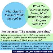 The Curtains Were Blue In Which I Fix Another Meme Jerz S Literacy Weblog Est 1999 Scottdecor humor funny shower curtain thoughtful meme. the curtains were blue in which i fix