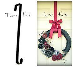 Lady Create A Lot Easy Ribbon Wreath Hanger Tutorial Ribbon Wreath Wreath Hanger Christmas Mesh Wreaths