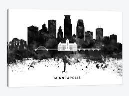 Reproduced from a vintage 1891 map, every inch of this city is captured with. Minneapolis Skyline Black White Art Print By Walldecoraddict Icanvas
