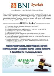 Lowongan kerja bank mandiri syatiah 2021 di tanjung balai karimun. Lowongan Kerja Bank Bni Jakarta