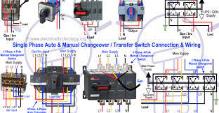How To Wire Auto Manual Changeover Transfer Switch 1 3 Phase Transfer Switch Generator Transfer Switch Electrical Circuit Diagram