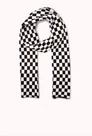 Black And White Checkered Scarf Bold Checkered Scarf Checkered Scarf Latest Trends New Outfits