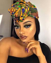 Stella Charles in Kente Print Donut Style Headtie