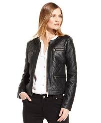 Calvin Klein Jacket Long Sleeve Faux Leather Quilted Jackets Blazers Women Macy S Blazer Jackets For Women Jackets Quilted Jacket