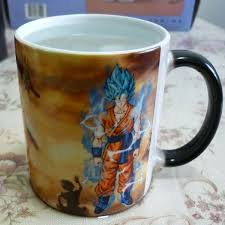 New Arrival Dragon Ball Z Super Saiyan Goku Mug Hot Cold Heat Sensitive Color Changing Mugs Coffee Tea Cup Wish Dragon Ball Dragon Ball Z Anime Coffee
