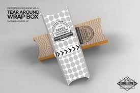Download Tear Around Wrap Packaging Mockup Packaging Mockup Free Packaging Mockup Food Box Packaging