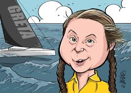 Greta Thunberg caricature - Karikatyyri