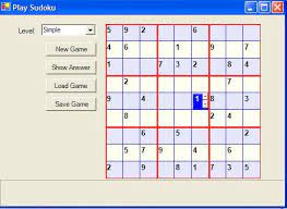 This service lets you generate printable sudoku puzzles which you can download (as acrobat pdf files), print, and then work out . Sudoku Game In C Codeproject