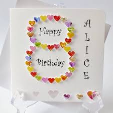 Birthday Card For 8 Year Old Boy Handmade 3d 8 Card 8th Birthday Card Personalised Age 8 Card Happy Birthday Eight Years Old 16th Birthday Card Card Making Birthday Girl Birthday Cards