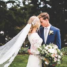 Long sleeve gowns for elegant brides. Modest Wedding Dress With Long Lace Sleeves From Alta Moda On Gorgeous Seattle Wa Bride Photo Mand Modest Wedding Dresses Dream Wedding Modest Wedding