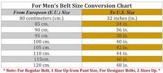 a sizing chart for those men who are unsure what their size