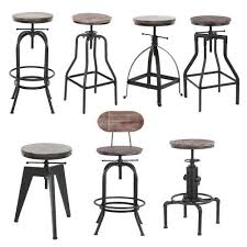 Free shipping on all orders over $35. Industrial Metal Wood Bar Stool Dining Chair Height Adjustable Optional C9b7