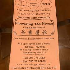 Hours may change under current circumstances Flowering Tea House Home Petaluma California Menu Prices Restaurant Reviews Facebook