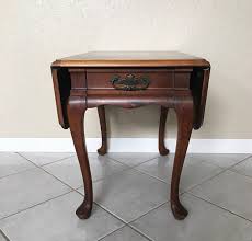 Vintage Mersman Drop Leaf Table Side Comfort Table End Table Center Drawer Gorgeous Mersman Drop Leaf Table 8322 Drop Leaf Table Table End Tables