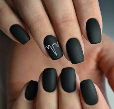 Es ideal para uñas cortas y también para uñas largas. Pin By Mireia On Nigti Black Nail Designs Matte Black Nails Fake Nails