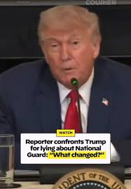 Reporter: “In 2020, you said you couldn't call in the National Guard  without consulting the Governor first — WHAT CHANGED?” Trump wasn't a TOTAL  dictator then. Now, he is. 🎥: Courier