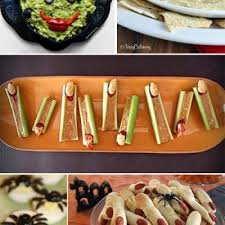 To make, cut chicken salad sandwiches into tombstone shapes, roll the edges in chopped pecans for a pebbly look, and serve from a graveyard covered in creepy cabbage. Halloween Party Recipe Archives Living Locurto