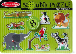 Each happy farm animal sounds off in its own voice when the . Melissa Doug Zoo Animal Sound Puzzle Animais Do Jardim Zoologico Puzzles Para Criancas Brinquedos Sensoriais