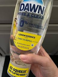 Dawn Free and Clear Dishwashing Liquid Dish Soap, Lemon Essence