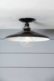 Industrial Ceiling Mount Light 14in Black Metal Shade Lamp Semi Fl Metal Lamp Shade Industrial Style Lighting Industrial Ceiling Lights