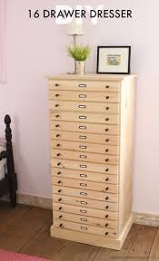 The chest shown here had to fit in a cavity in the wall that was 37 wide and 24 deep and went up all the way to the ceiling, so the chest of drawers was planned to be about 4 feet (1.2 m) tall, 3 feet (0.9 m) wide and 2 feet (0.6 m) deep. 34 Diy Dressers Diy Dresser Diy Furniture Projects Tall Cabinet Storage