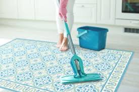 Vinyl Floor Mat With Tiles In Green And Turquoise Kitchen Etsy Vinyl Flooring Vinyl Floor Mat Pvc Flooring