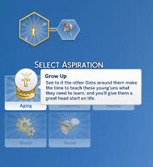 The Grow Up Aspiration From The Sims 2 Is Back Sims 4 Traits Sims Sims 4 Challenges