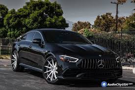 2019 Mercedesbenz Gt 53 Amg On 22 Lexani Forged Lz 101 Brush Face Gloss Black Lip W Pirelli Tires Audiocityusa A Pirelli Tires Mercedes Benz Amg Benz