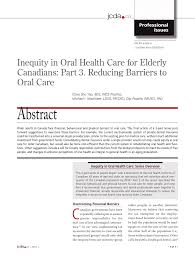 How much do dental cleanings cost without insurance? Pdf Inequity In Oral Health Care For Elderly Canadians Part 3