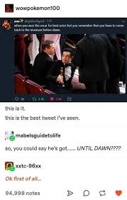 Rami Malek Tumblr Post About The Oscars Until Dawn Night At The Museum Bohemian Rhapsody Rami Malek Funny Jokes For Kids Funny Quotes For Kids Funny Quotes