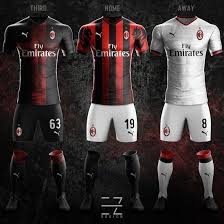 Ac milan's football kit is made by adidas and features innovative clothing technology to maximise the wearer's comfort and performance. Puma Ac Milan 18 19 Home Away Third Concept Kits By Ez Design Footy Headlines Soccer Outfits Milan Football Ac Milan