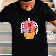 The thorax is anatomical structure supported by a skeletal framework (thoracic cage) and contains the principal organs of respiration and circulation. Human Anatomy Inspired Cat Organs Related Rib Cage Design Shirt