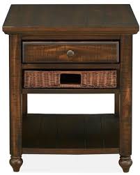 This living room table is where industrial fashion meets everyday utility. Magnussen Home Cottage Lane End Table T3521 03 Woods Household