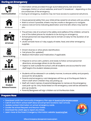 Emergency Procedures – Parent Resources – Sherman Oaks Elementary Charter