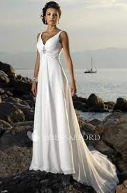 Sleeveless For Brides Bridal V Neckline High Waist Beach Dress Empire Wedding Dress Chiffon Wedding Dress Beach Empire Waist Wedding Dress