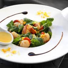 Chaud X2f Froid De St Jacques Au Saumon Fume Salade De Saint Jacques Salade De Mache Epinard