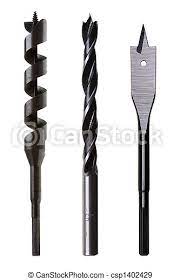 5 best ways to drill large holes in wood. Three Types Of Wood Drill Bits Most Common Types Of Wood Drill Bits Isolated On White Canstock
