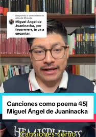 Respuesta a @Alfredo Miranda Canciones como poema 45| Miguel Ángel de  Juaninacka #juaninacka #rapsusklei #sharif #canciones #cancion  #cancionescomopoema #musica #rap #rapmusic
